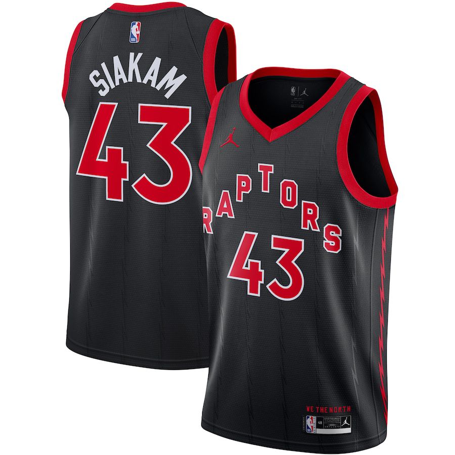 Men Toronto Raptors 43 Pascal Siakam Jordan Brand Black Swingman NBA Jersey